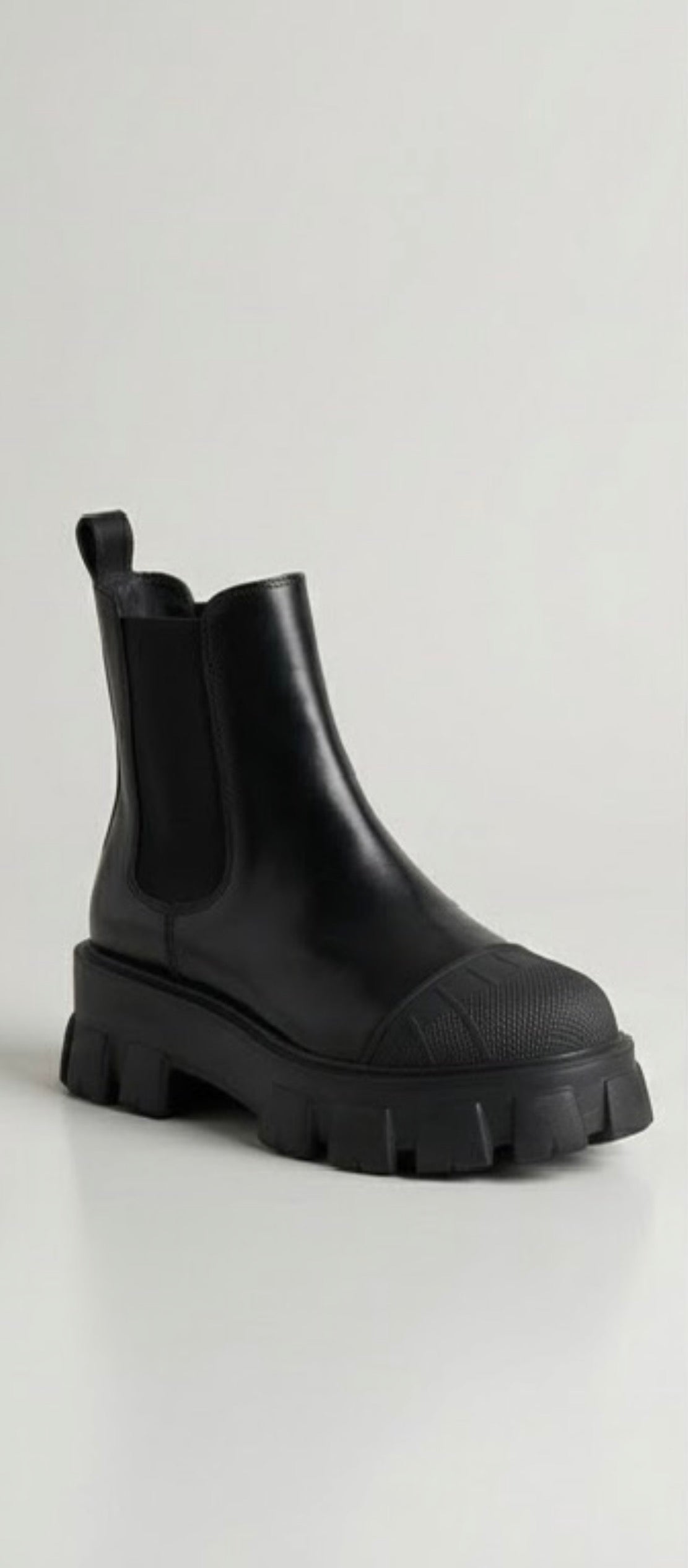 Truffle Black Chunky Chelsea Boots