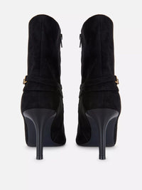 Paula Echevarría x Primark Black Suede-Effect Stiletto Ankle Boots