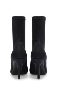 Primark Black Stretch Stiletto Sock Ankle Boots