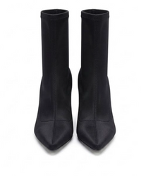 Primark Black Stretch Stiletto Sock Ankle Boots