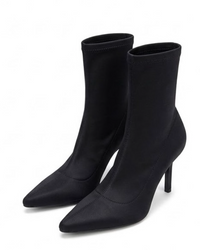 Primark Black Stretch Stiletto Sock Ankle Boots