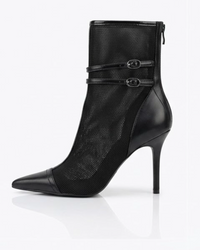 Rita Ora x Primark Black Mesh Stiletto Ankle Boots