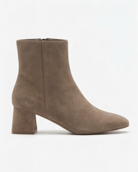 Primark Taupe Suede-Effect Block Heel Ankle Boots