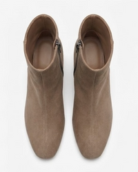 Primark Taupe Suede-Effect Block Heel Ankle Boots