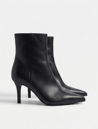 Primark Black Pointed Toe Stiletto Ankle Boots