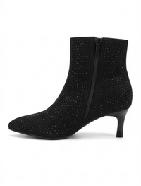Peacocks Black Embellished Kitten Heel Ankle Boots