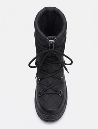 Primark Black Quilted Lace-Up Snow Boots