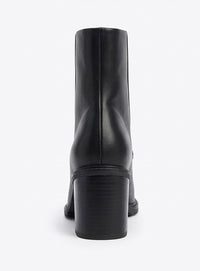 Rita Ora x Primark Black Block Heel Ankle Boots with Gold Snaffle Trim