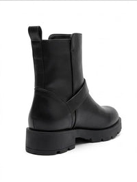 Primark Black Chunky Ankle Boots with Buckle Strap