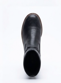Linzi Black Chunky Pull-On Ankle Boots
