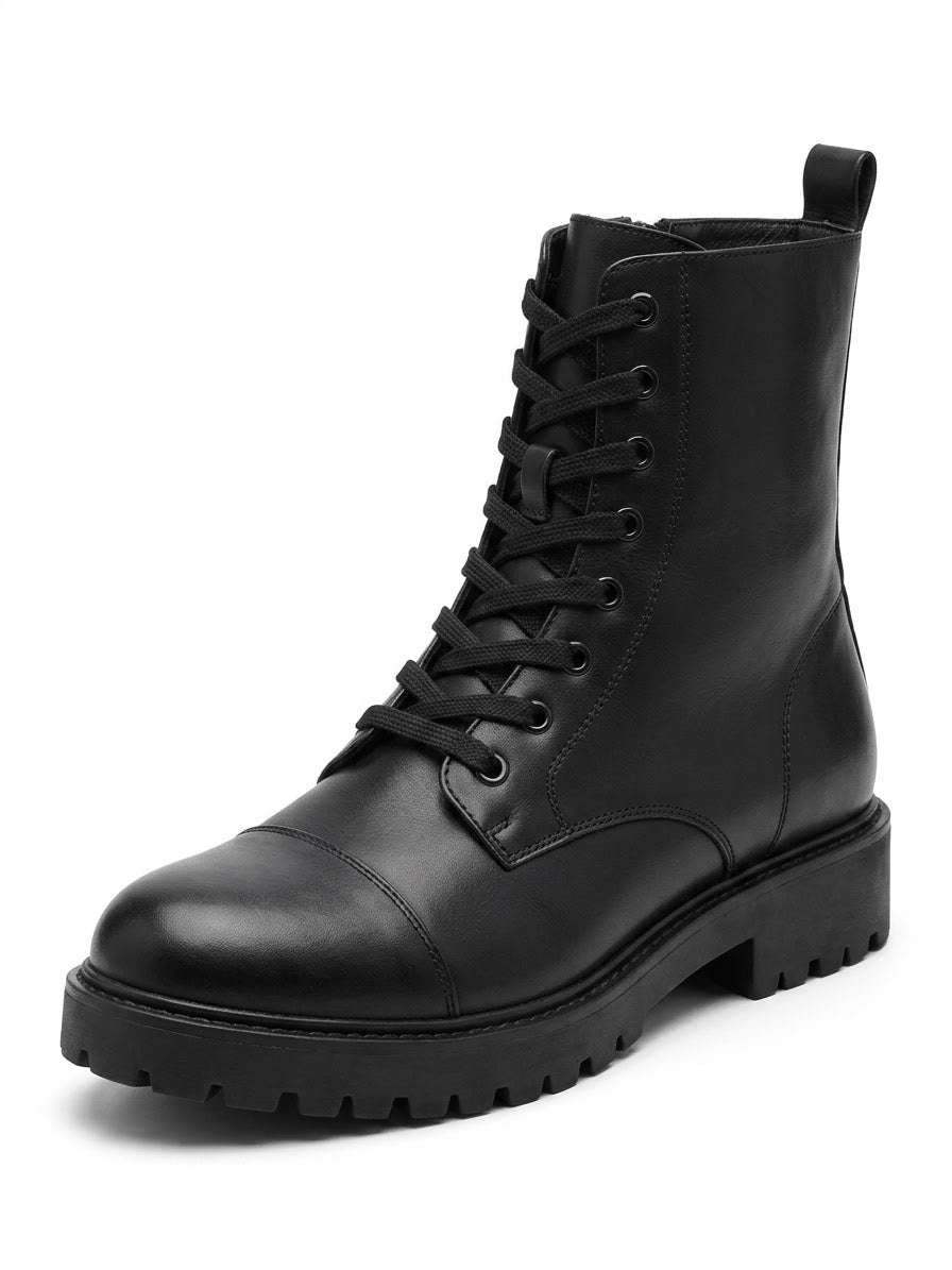 Primark Black Lace-Up Combat Ankle Boots