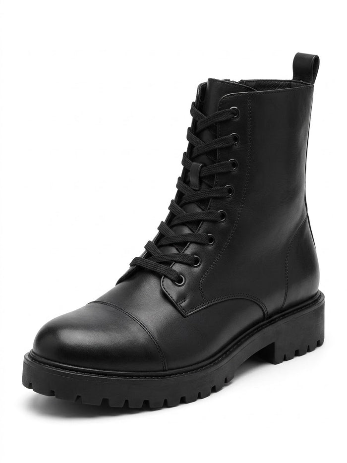 Primark Black Lace-Up Combat Ankle Boots