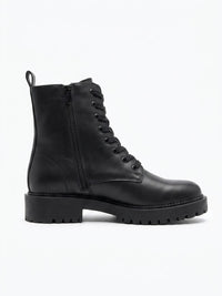 Primark Black Lace-Up Combat Ankle Boots