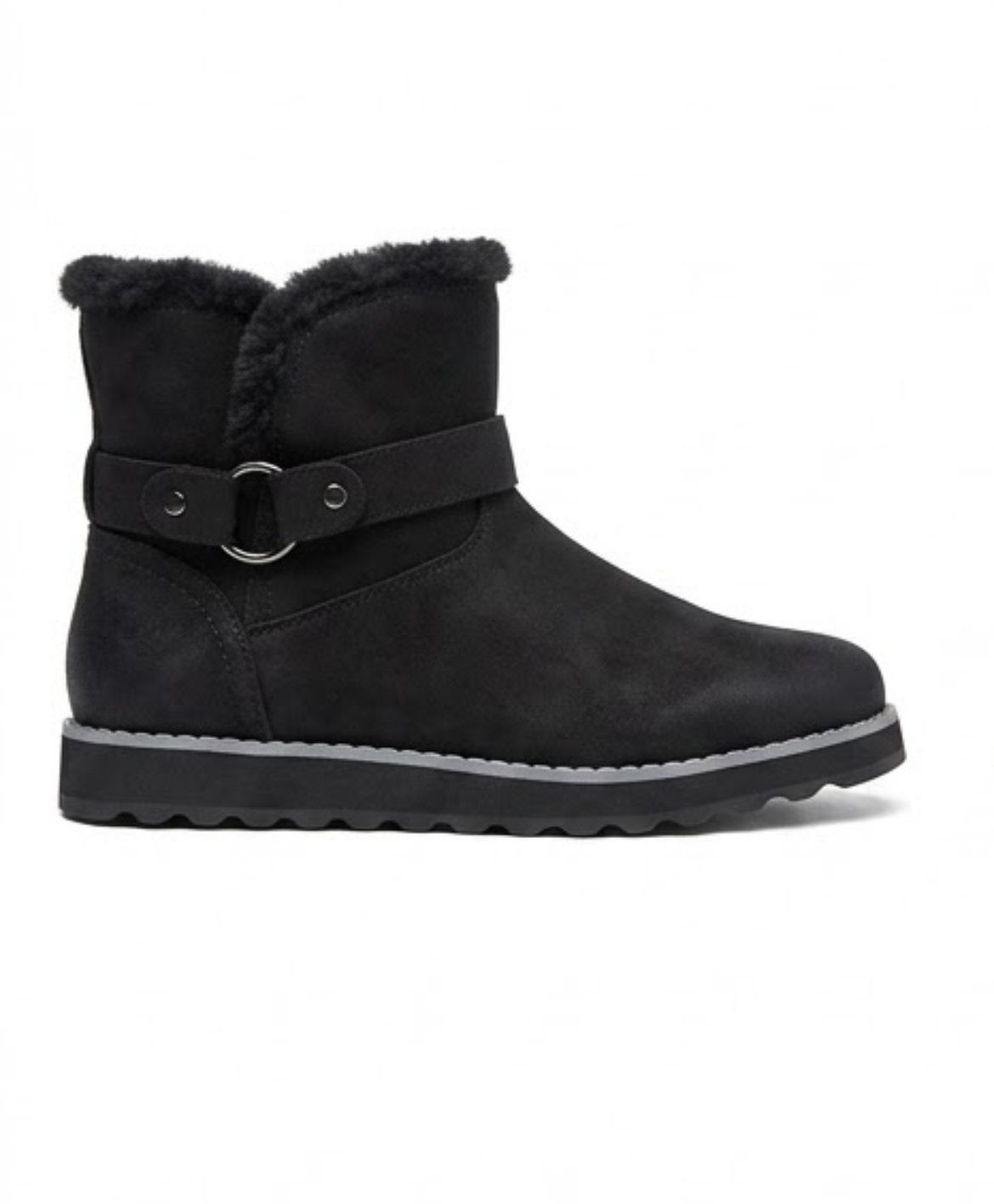 Skechers Black Fur-Lined Ankle Boots