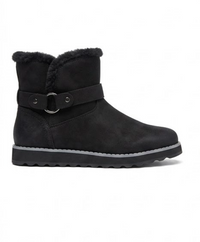 Skechers Black Fur-Lined Ankle Boots