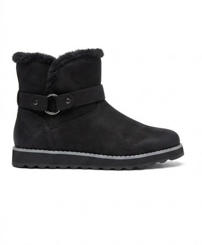 Skechers Black Fur-Lined Ankle Boots