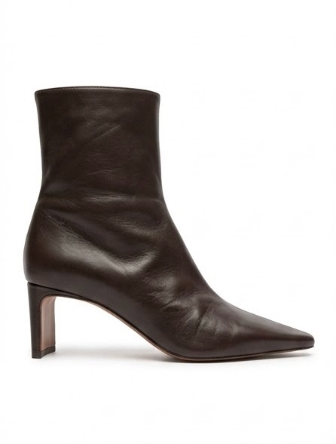 Mint Velvet Dark Brown Pointed Toe Heeled Ankle Boots