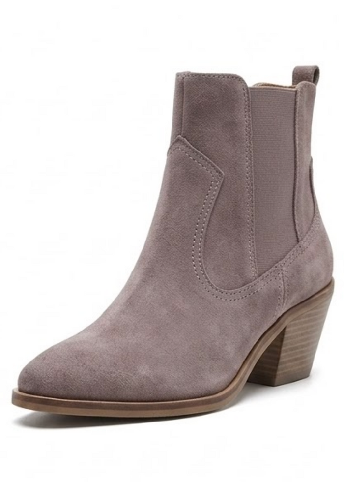 Next Grey Suede-Effect Western Chelsea Ankle Boots