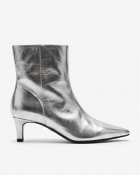 River Island Silver Metallic Kitten Heel Ankle Boots