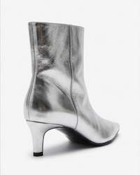 River Island Silver Metallic Kitten Heel Ankle Boots