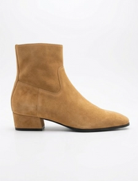 Primark Camel Suede-Effect Low Block Heel Ankle Boots