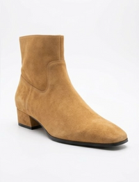 Primark Camel Suede-Effect Low Block Heel Ankle Boots