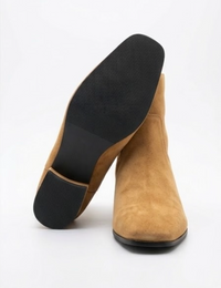 Primark Camel Suede-Effect Low Block Heel Ankle Boots