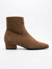 Primark Brown Suede-Effect Low Block Heel Ankle Boots