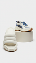Chalk White luxury slide sandal
