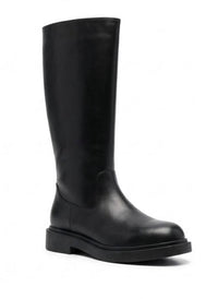 Boohoo Black Knee-High Flat Boots