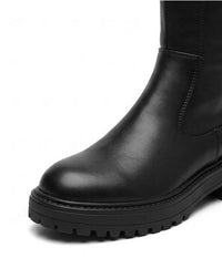 Zara Black Chunky Sole Knee-High Boots