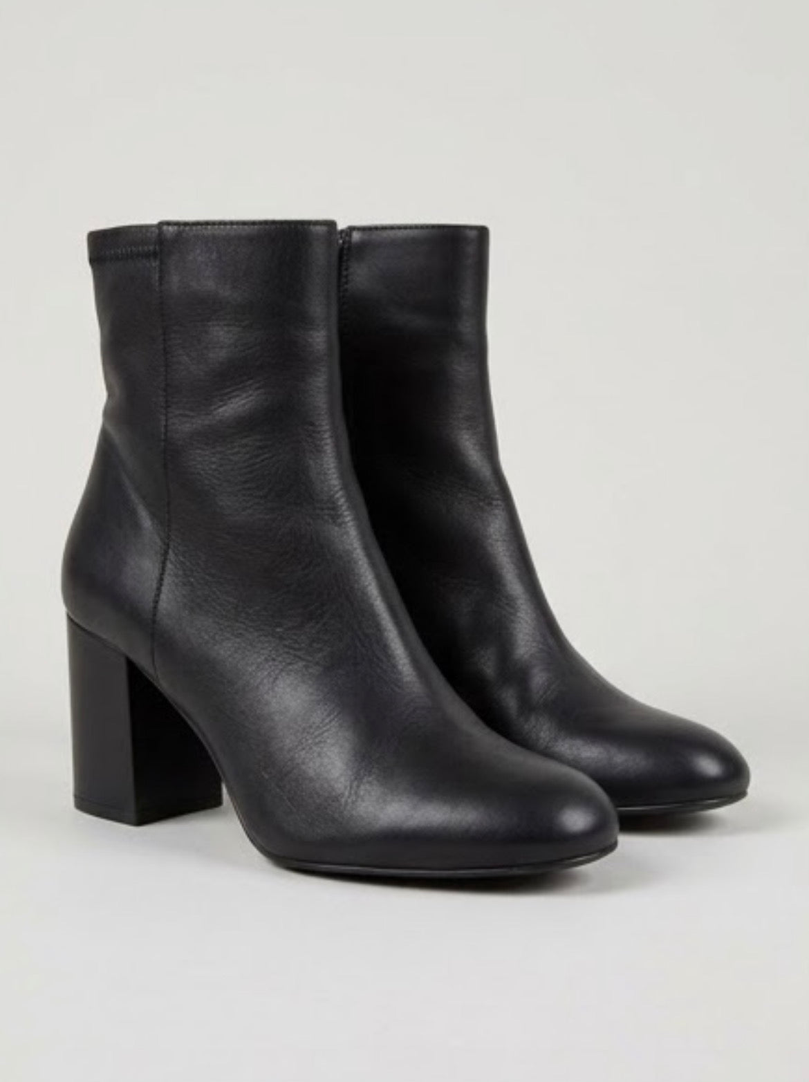 Jones Bootmaker Black Block Heel Ankle Boots