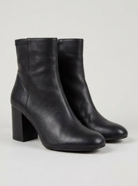 Jones Bootmaker Black Block Heel Ankle Boots