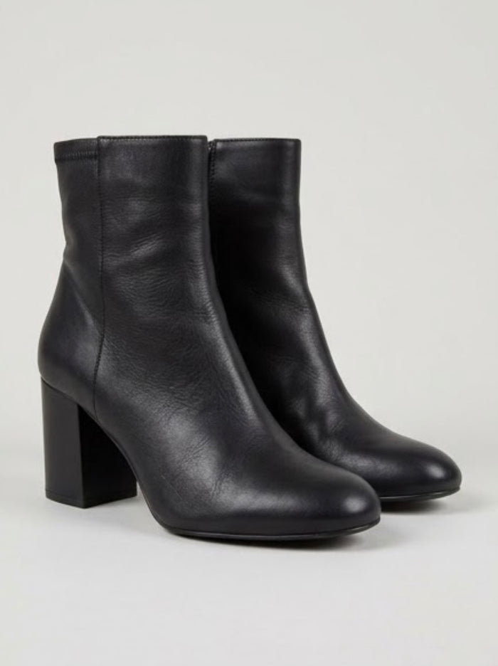 Jones Bootmaker Black Block Heel Ankle Boots