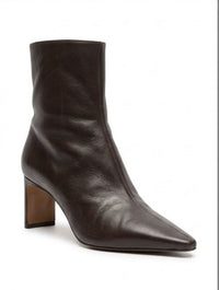 Mint Velvet Dark Brown Pointed Toe Heeled Ankle Boots