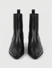 Primark Black Chisel Toe Block Heel Ankle Boots