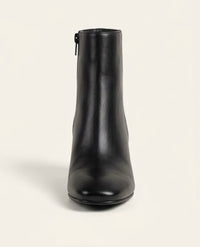 Linzi Wide Fit Black Block Heel Ankle Boots