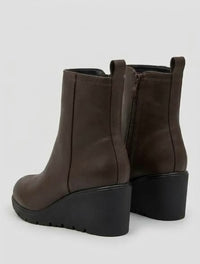 Good for the Sole Brown Wedge Ankle Boots