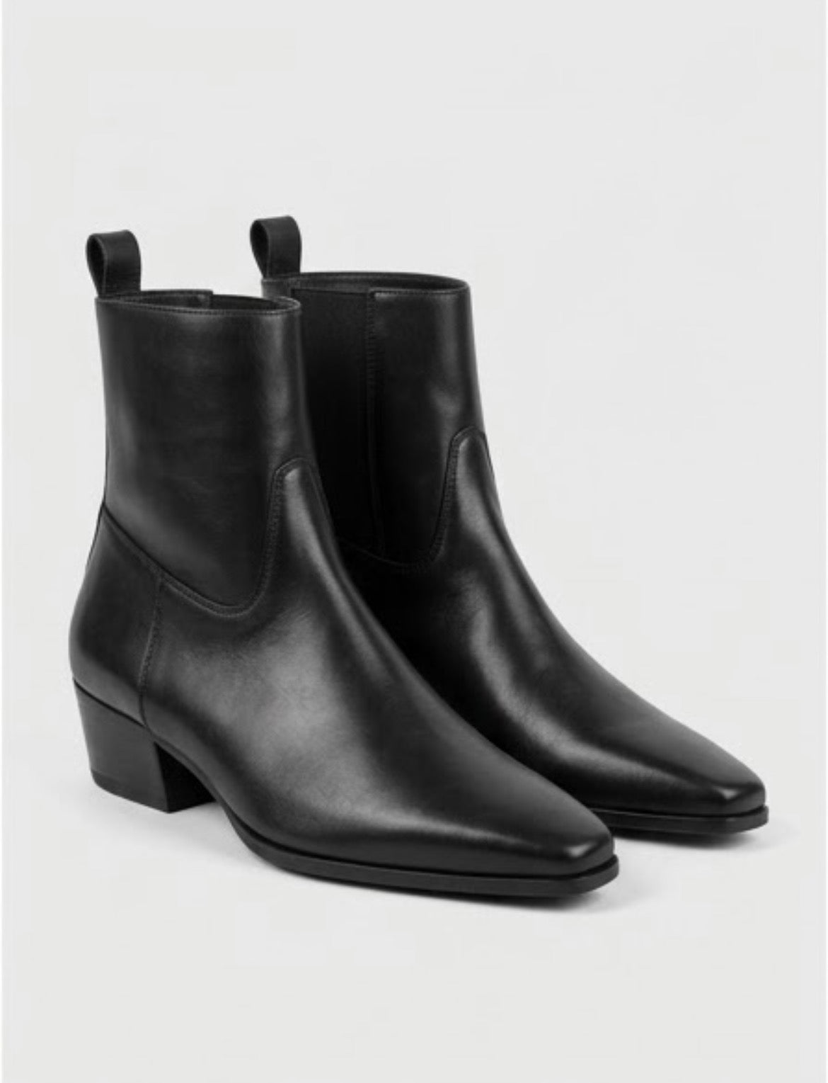 Primark Black Chisel Toe Block Heel Ankle Boots
