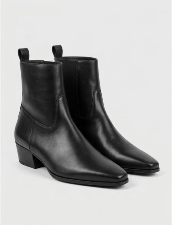 Primark Black Chisel Toe Block Heel Ankle Boots