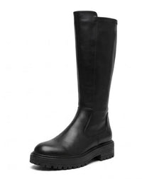 Zara Black Chunky Sole Knee-High Boots