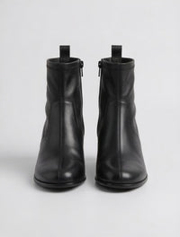 Primark Black Pull Tab Block Heel Ankle Boots