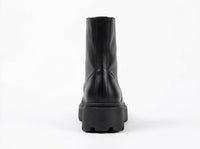 Linzi Black Chunky Ankle Boots with Side Zip