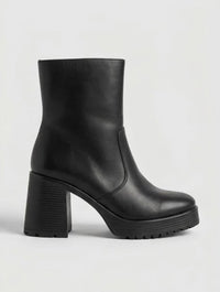 Boohoo Black Chunky Platform Ankle Boots