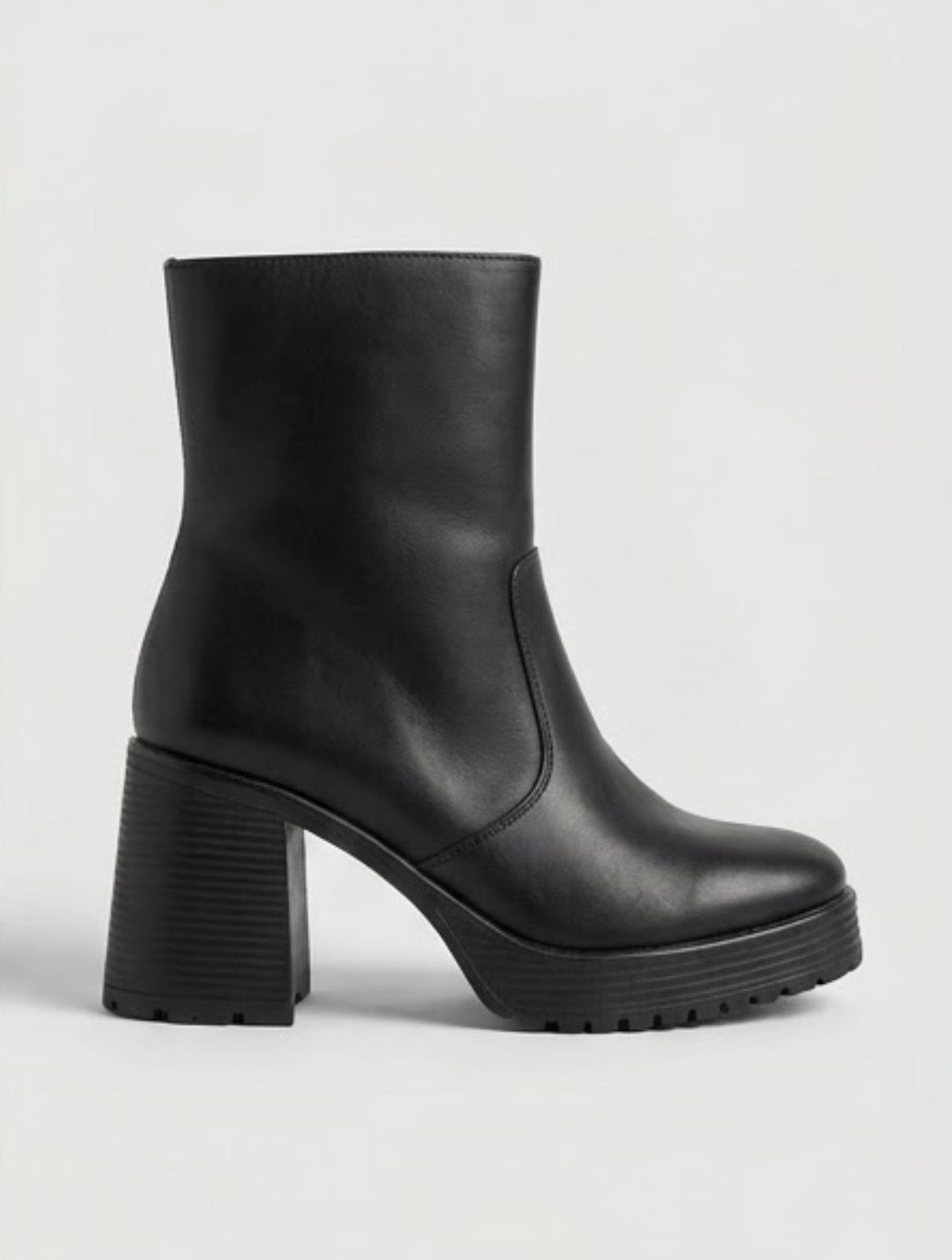 Boohoo Black Chunky Platform Ankle Boots