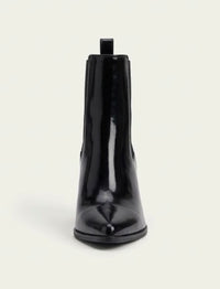 Lipsy Black Patent Block Heel Chelsea Boots