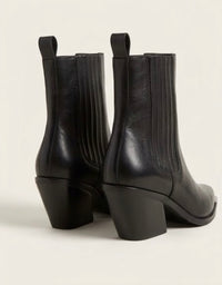 Primark Black Silver Toe Cap Western Chelsea Boots