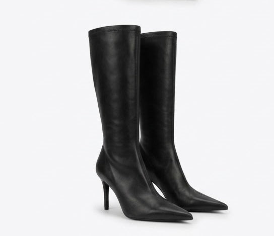 Rita Ora x Primark Black Pointed Stiletto Knee-High Boots