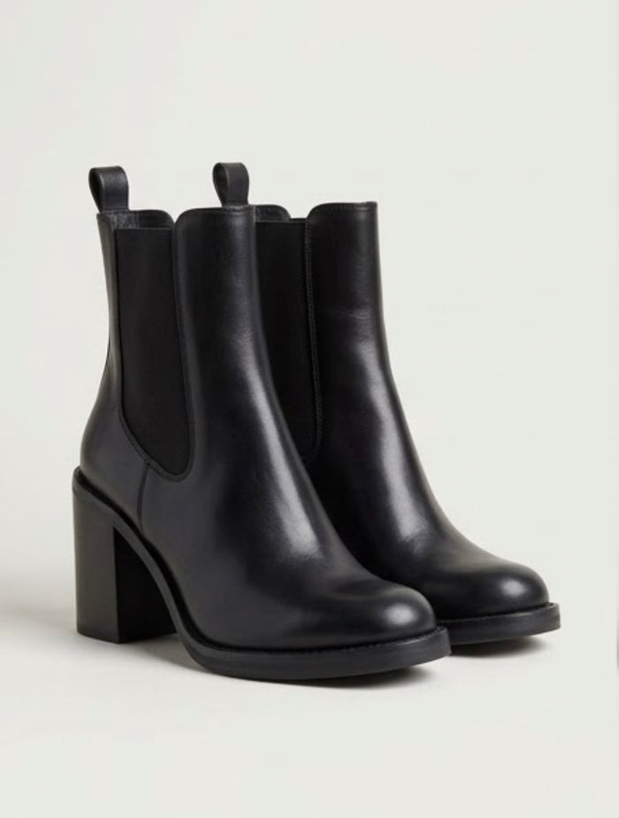 Lipsy Black Block Heel Chelsea Boots