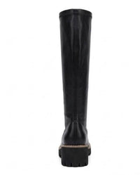Linzi Wide Fit Black Chunky Knee-High Boots